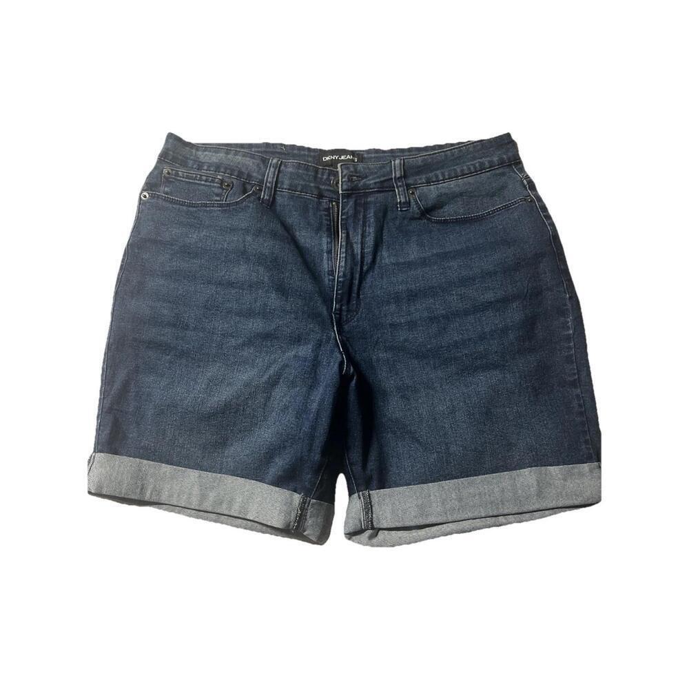 DKNY  Bermuda Denim Cuffed Shorts Size 12. BR